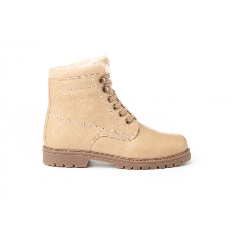 bota cordon niño camel 2